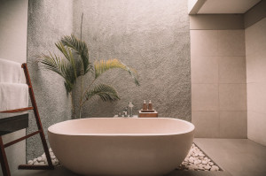 bathroom with palm three