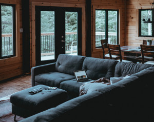 wooden family room