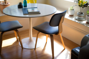 dining room with plants